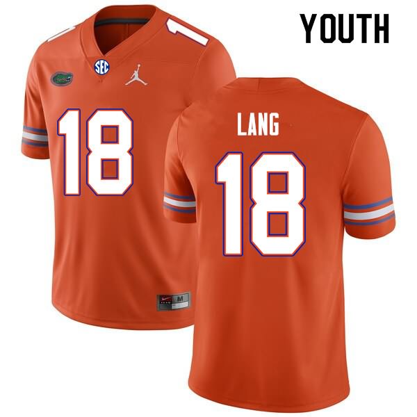 Youth NCAA Florida Gators Dante Lang #18 Stitched Authentic Nike Orange College Football Jersey HRL5665ML